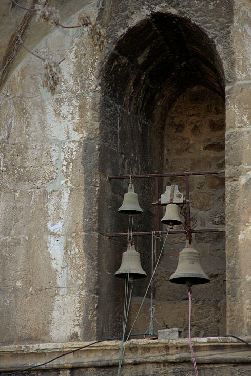 Zvony na střeše chrámu Božího hrobu