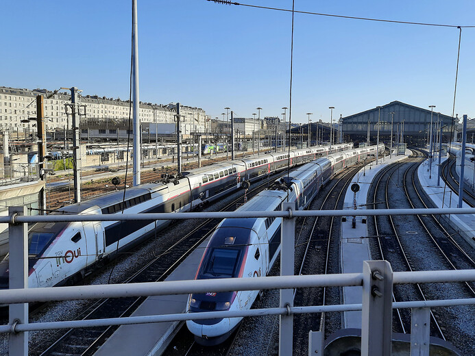 Přijeli jsme vlakem TGV do Paříže na Gare de Lyon