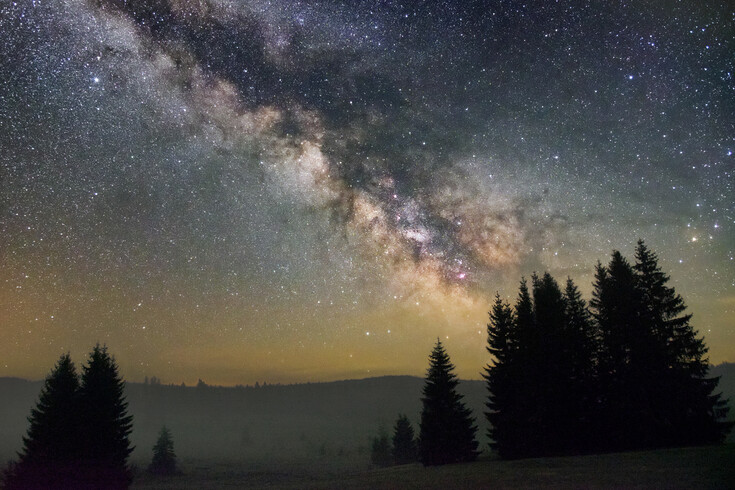 Mléčná Dráha směrem ke středu Galaxie