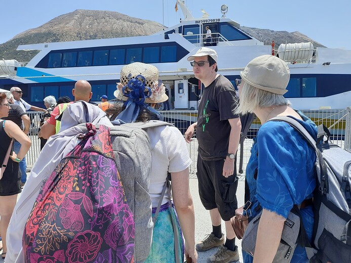 Odplouváme lodí z Vulcano