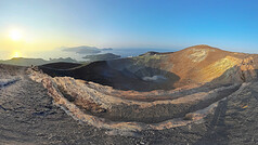 Vulcano kráter večer