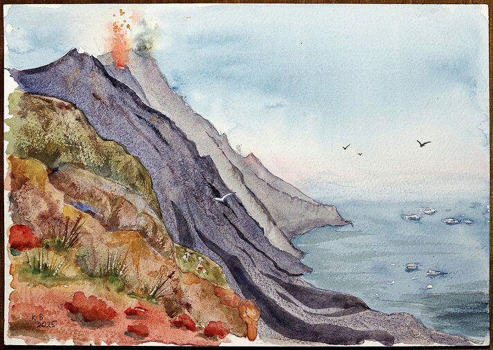 Obrázek výbuchu Sromboli