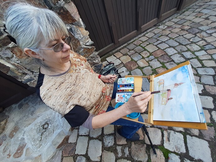 Malování kostela v Tursku