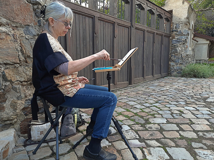 Malování kostela v Tursku