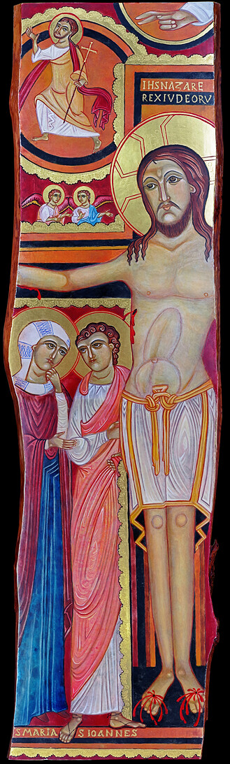 Podle kříže ze sv. Damiana 30-33x120cm