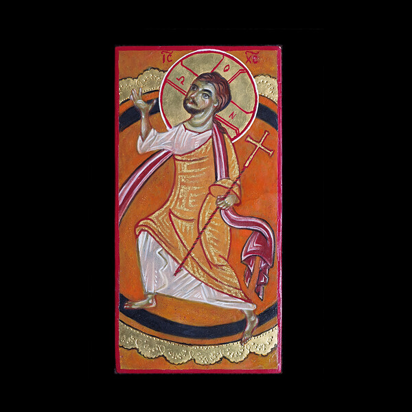 Vzkříšený podle detailu z kříže ze sv. Damiana 10x20cm