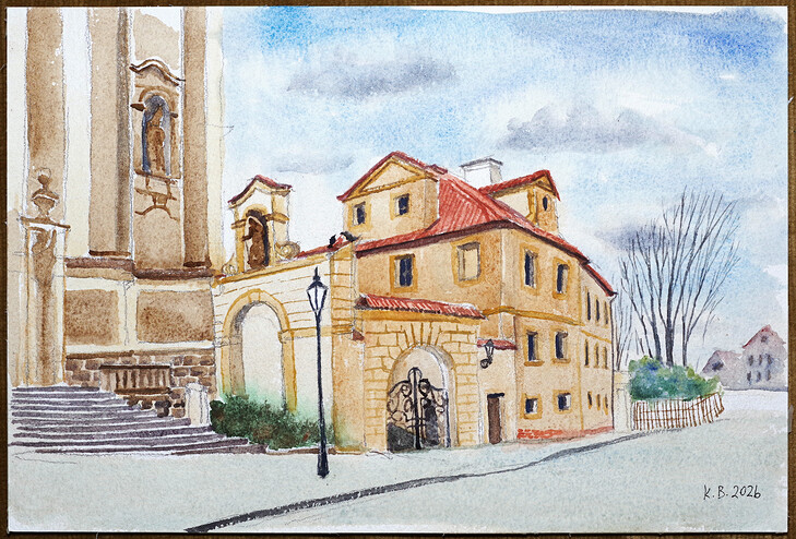 Praha u kostela sv. Jana na Hradčanech