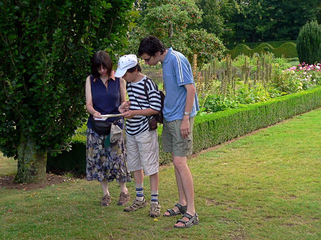 In front of the maze