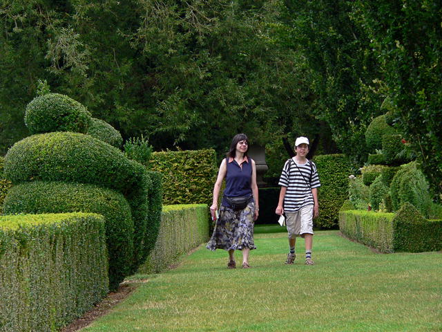 In the castle garden