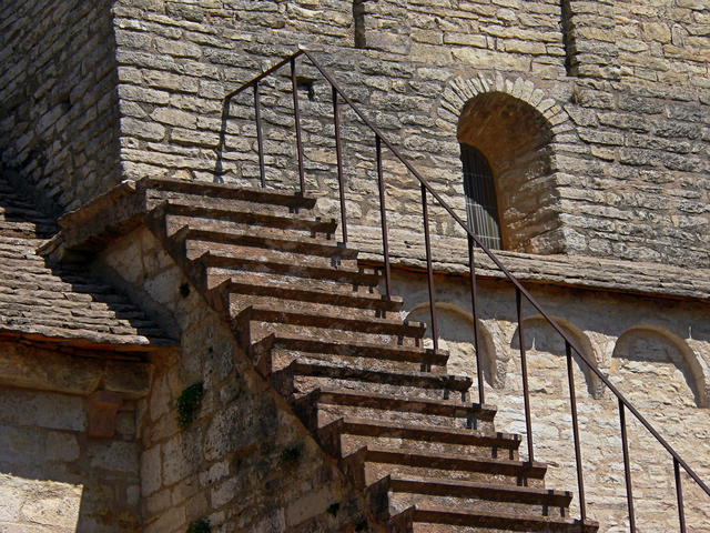 Detail of the church in Chapaize