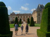 In front of the castle