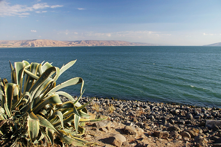 Galilejské moře v Kafarnaum