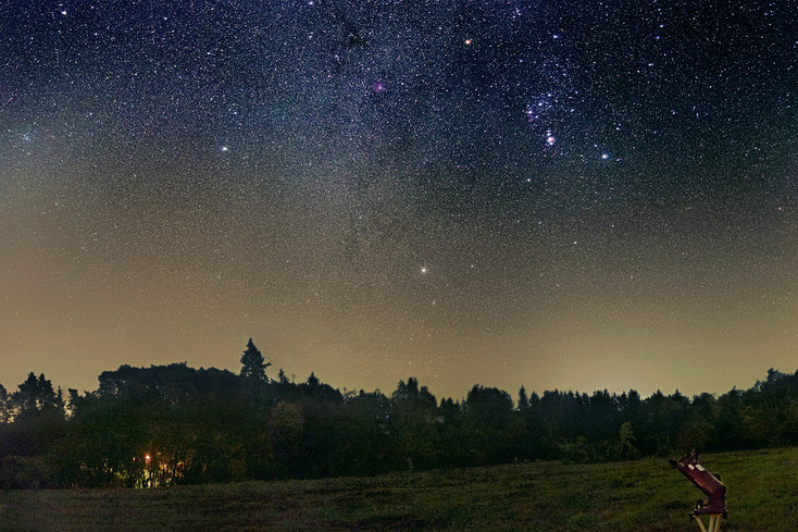 Nebe nad Jeníkovou chaloupkou