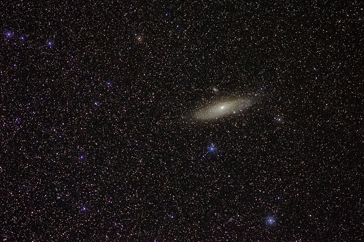 Galaxie M31 v Andomedě.