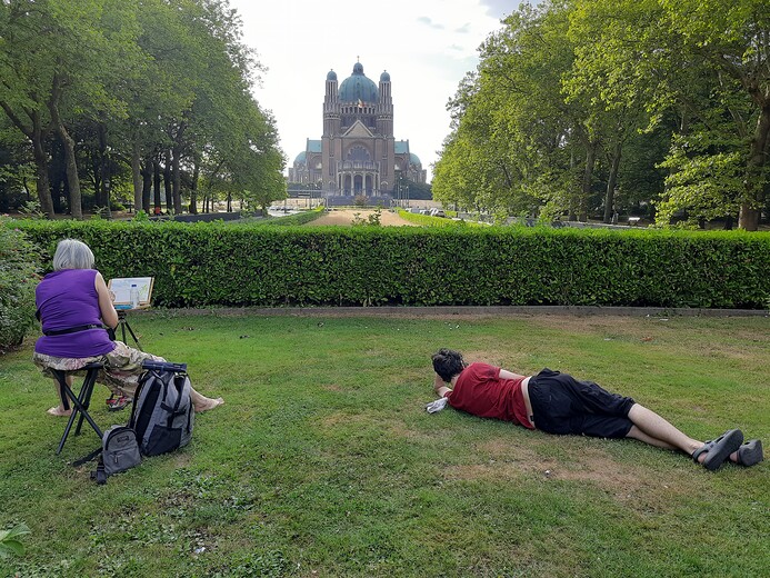 Malování baziliky Sacré-Cœur