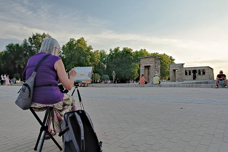 Malování chrámu Debod
