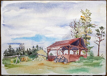 Obrázek altánku u Malé Hraštice